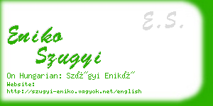 eniko szugyi business card